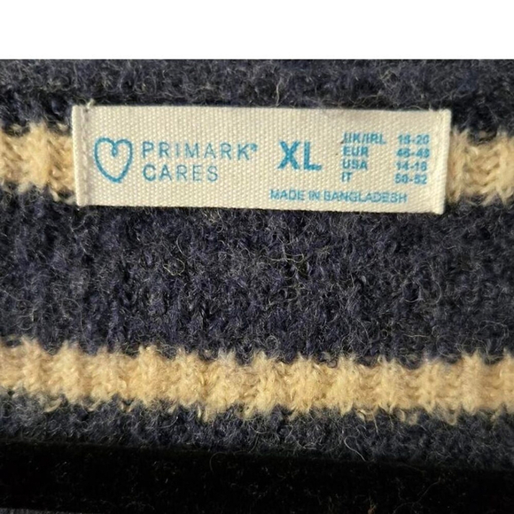 Primark Striped Cardigan Grandpa Style Size XL - Picture 7 of 8